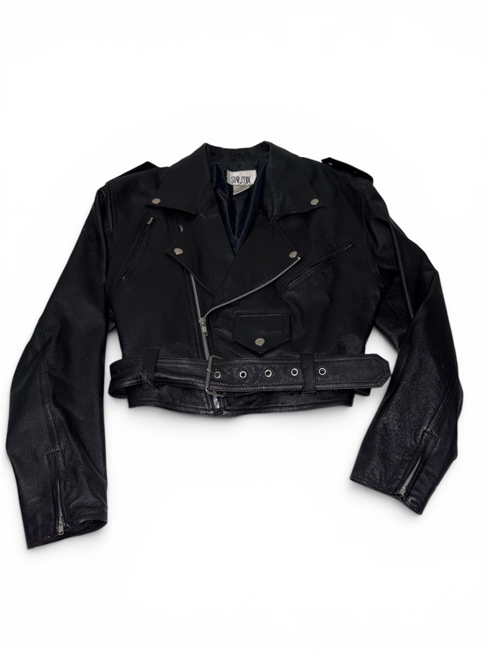 Vintage Star Cody Black Leather Women’s Size Medium Jacket
